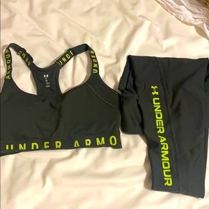 Matching Olive Green Under Armour Set